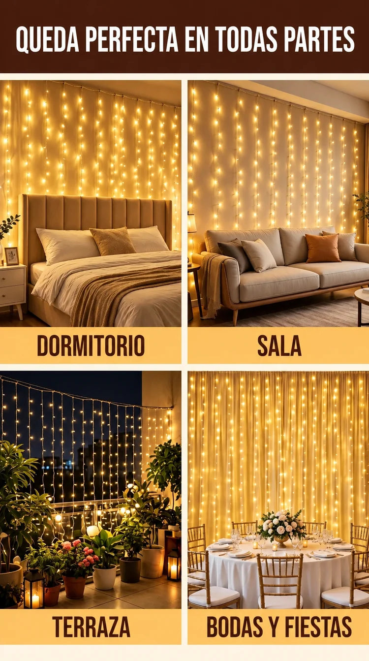Cascada Nova - 6 m² de luz navideña en minutos