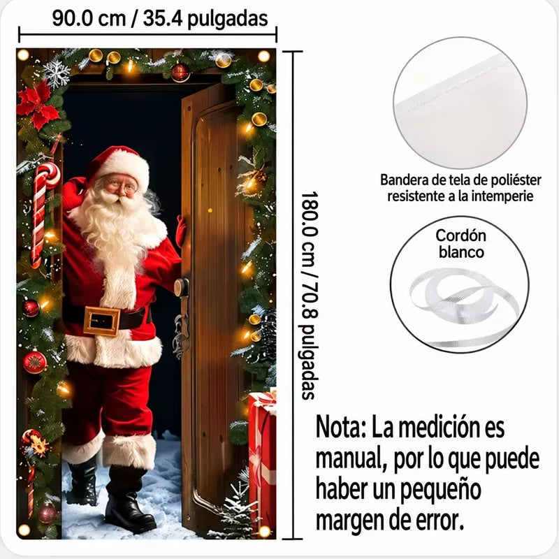 Cubierta Decoración Puerta Navidad